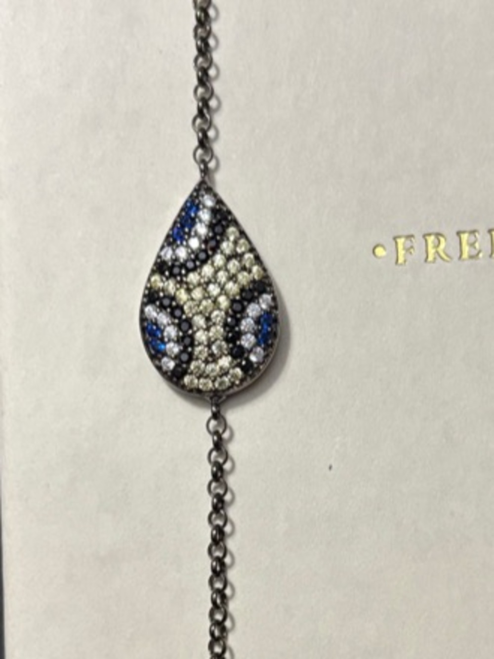 Freida Rothman pave bracelet in Black & Blue - New SS 925